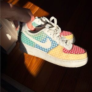 2019 NIKE AIR FORCE 1 GINGHAM BV4891 100 MYSTIC GREEN 7 DUNK MAX 180 ZOOM 90